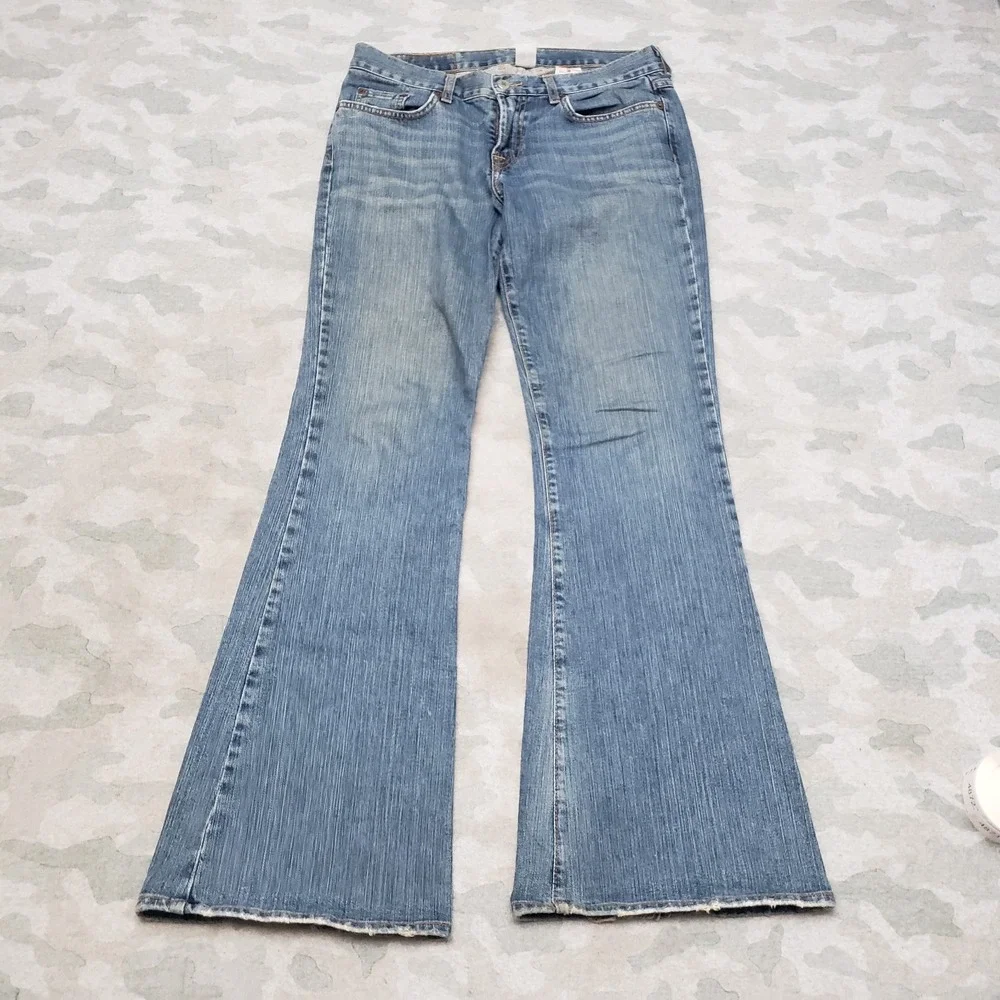 Vintage Lucky Brand Jeans Womens 8/29 Blue Flare Y2k Denim Medium Wash Dungarees - Picture 1 of 10